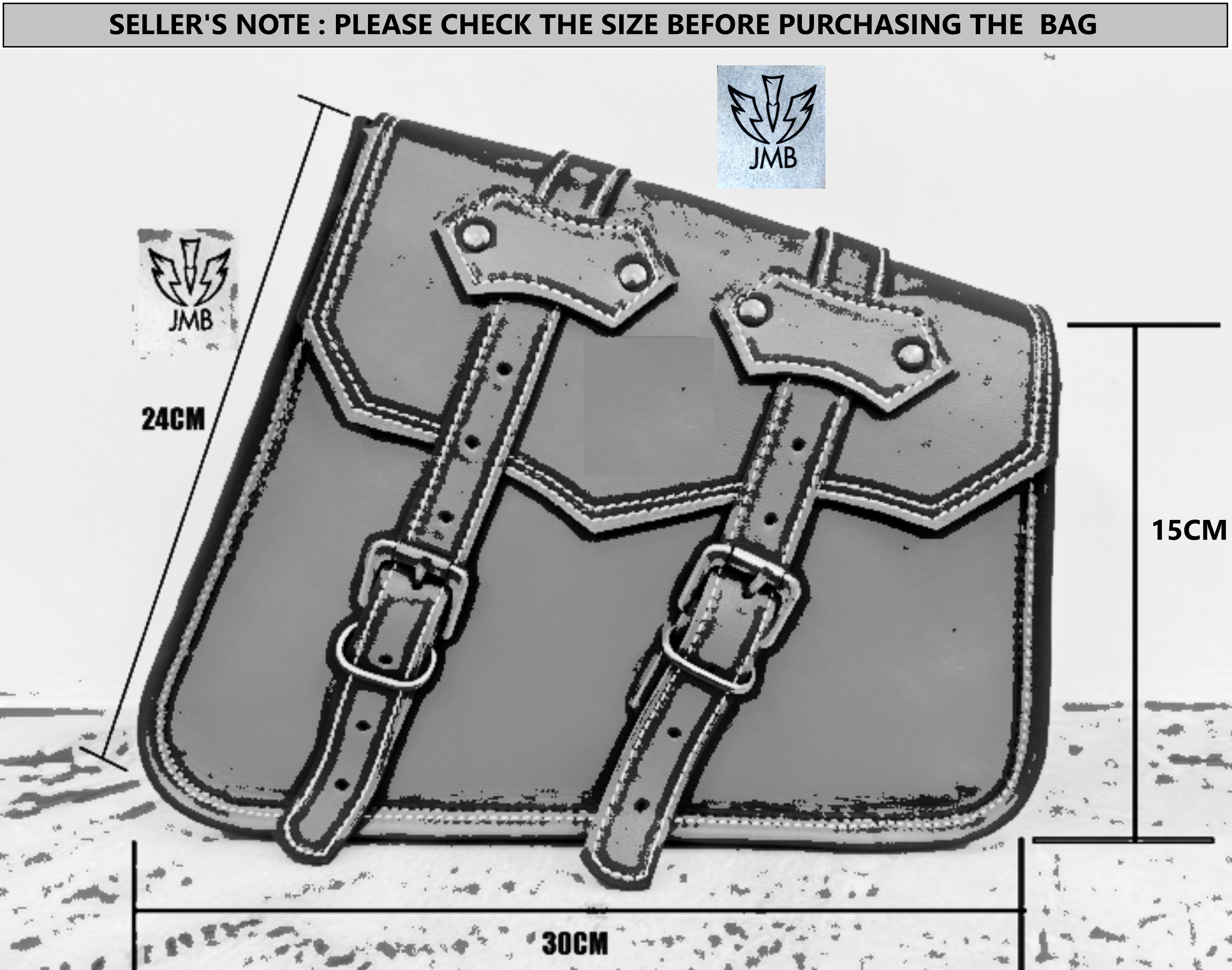 Set aus 3 handgefertigten Motorradtaschen aus Ziegenleder mit Werkzeugtasche und Satteltaschen 