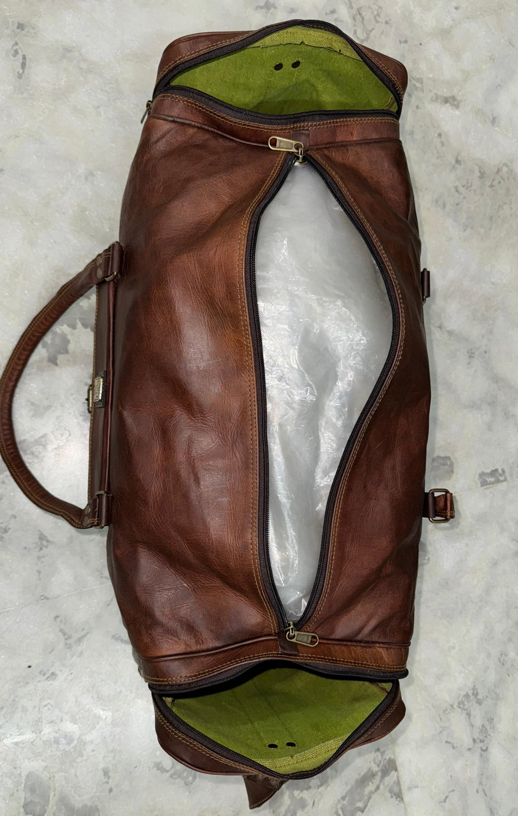 Unisex-Reisetasche aus echtem Leder, ideal für Fitnessstudio, Wochenendausflüge und Übernachtungen, von Jasolcraft